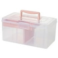 thumbnail image 4 of FRCOLOR Transparent Storage Box Portable Storage Container Multipurpose Handled Organizer Box(4.8L), 4 of 8