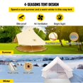 VEVOR Canvas Tent 4 Seasons Breathable 100 Cotton Canvas Yurt Tent w