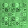 thumbnail image 1 of Ahgly Company Indoor Square Abstract Emerald Green Modern Area Rugs, 3' Square, 1 of 4