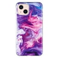 thumbnail image 5 of Allytech Case Compatible for iPhone 13 6.1 inch,Shockproof Flexible IMD Technology Soft TPU Stylish Marble Pattern Slim Phone Back Cover. For iPhone 13,Purple Marble, 5 of 5