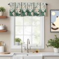 thumbnail image 2 of Rod Pocket Window Valances Spring Flower Colorful Butterfly Short Kitchen Curtains Vintage Green Plant Window Treatment Drapes for Bedroom Bathroom Living Room 42x18In,1 Panel, 2 of 9