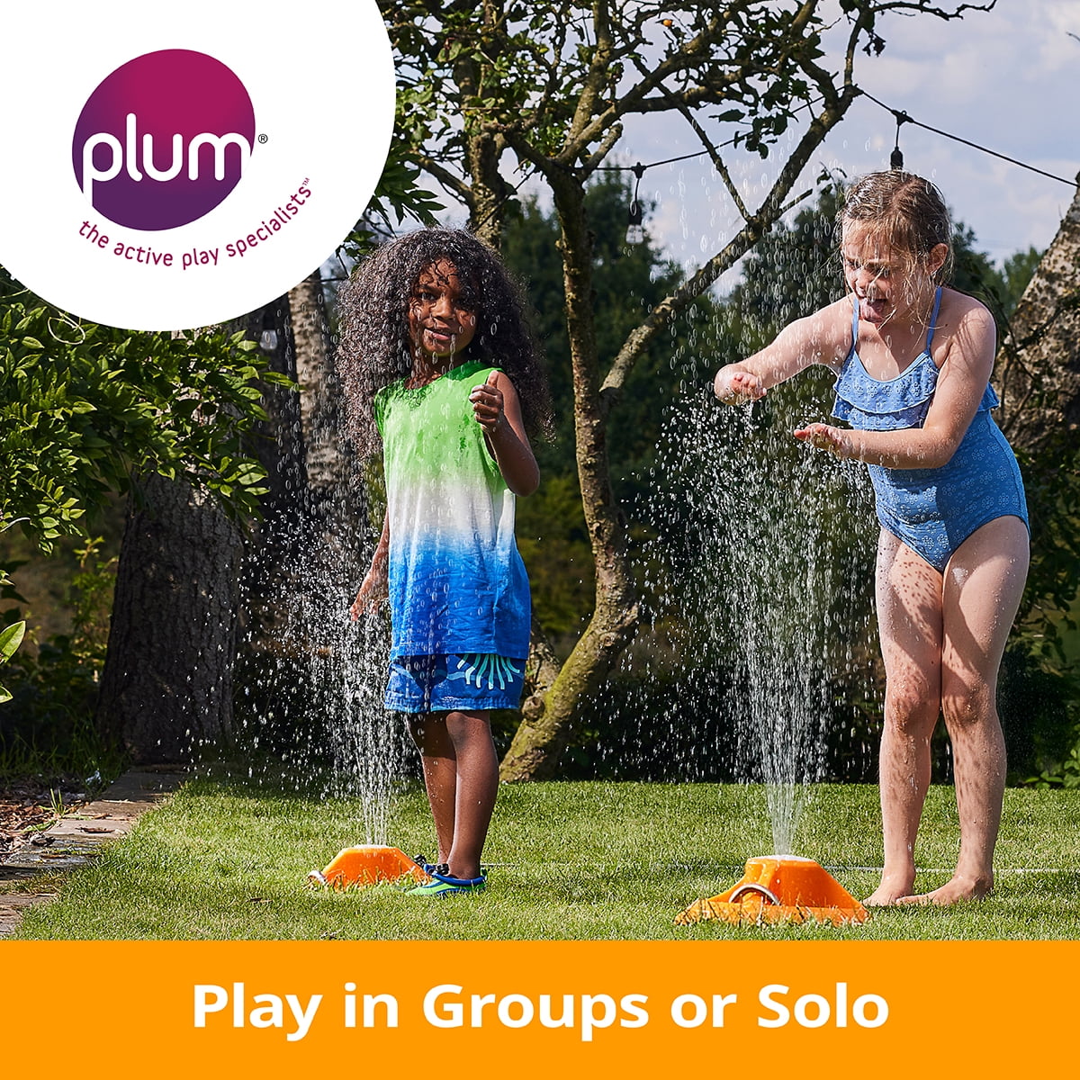 Plum Play Kids Outdoor Water Play Equipment - Outside Water Play Sprinklers, Toddler Outdoor Toys, Sturdy Backyard Activities, Summer Toys for Kids, Fun Games, 3 years and Up (Jet Set)