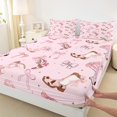 thumbnail image 3 of Homewish Bowknot Cowgirl Boot Full Size Sheets for Teens, Kawaii Western Princess Bed Sheets, Pink Bow-tie Ribbon Sheet Sets, Lightweight Room Decor, 4-Piece, 3 of 7