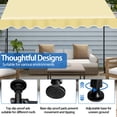 thumbnail image 6 of PRIJESSE 78"×118" Manual Retractable Awning,Outdoor Sunshade, NO Drilling Patio Awning Shelter, Angle & Height Adjustable, with UV Protection, Balcony Shelter for Patio, Garden, Beige, 6 of 10