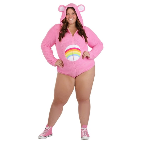 Plus Size Cheer Bear Romper Women's Costume