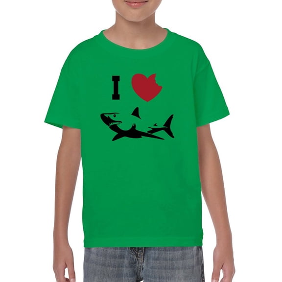 I Love Sharks T-Shirt Juniors -Smartprints Designs,  x-Large