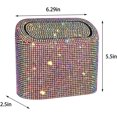 thumbnail image 3 of Sparkly Car Trash Car,Hanging Garbage Can with Lid Bling Rhinestone Trash Bin,Litter Container for Vehicle,Office,Home (green), 3 of 4