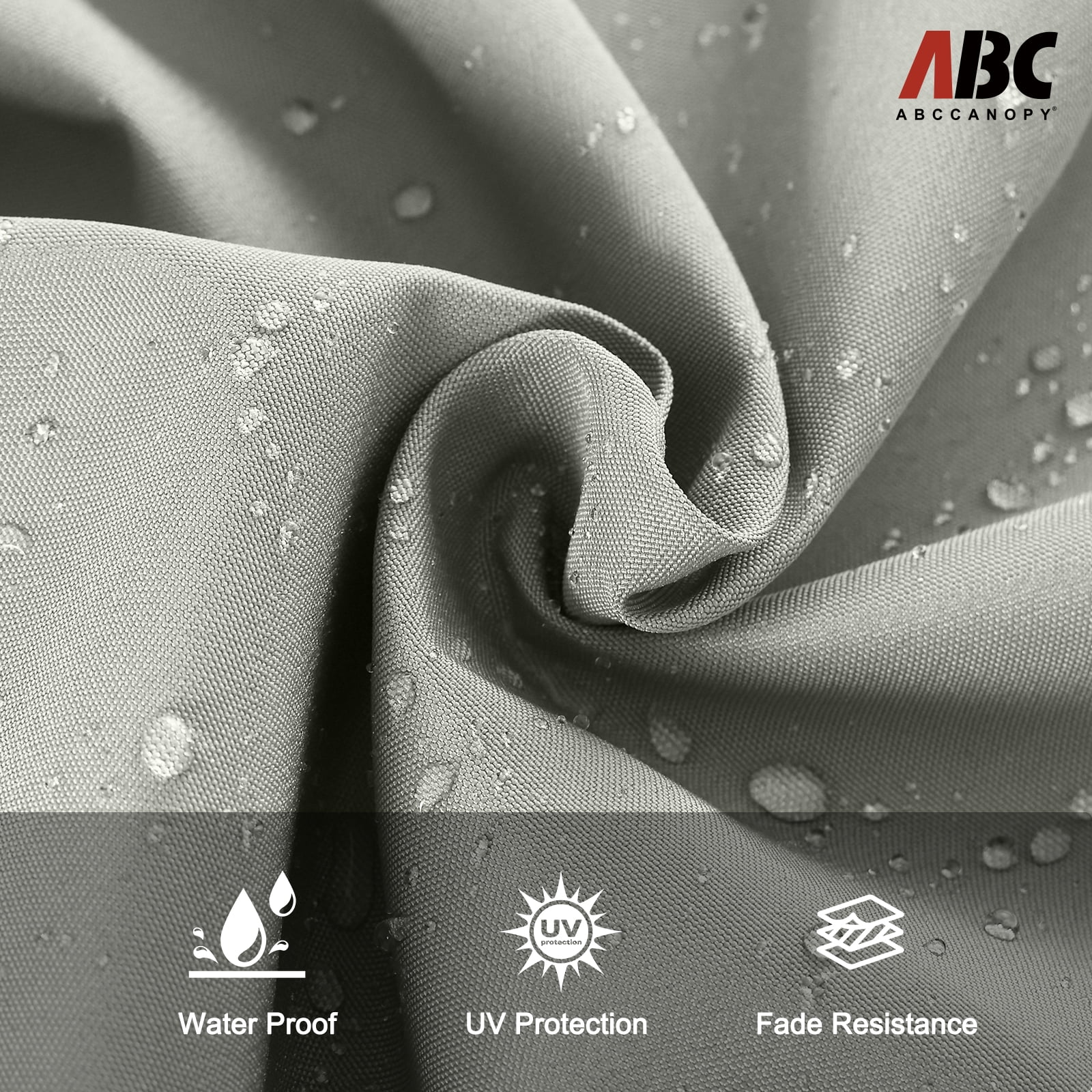 ABCCANOPY 7.5ft Outdoor Market Hand Push Patio Umbrella,12+Colors, Light Gray