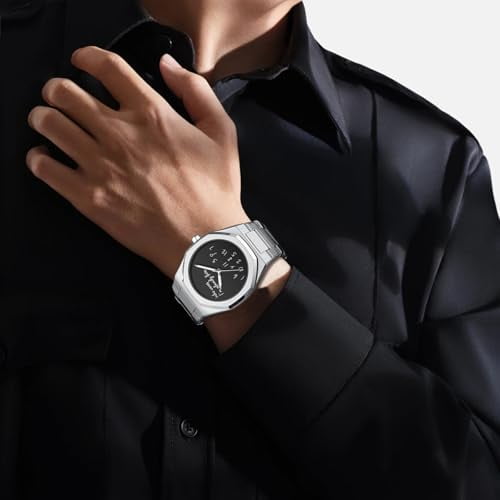 Fashion Men’s Analog Stainless Steel Wristwatch Minimalist Octagon Bezel with Humorous Dial - Waterproof Business Dress Casual Watch for Men
