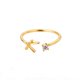 thumbnail image 1 of Anillo con 26 letras AZ, chapado en oro de 18 quilates, anillo neutro, anillo creativo para el dedo, joyería, 1 of 6