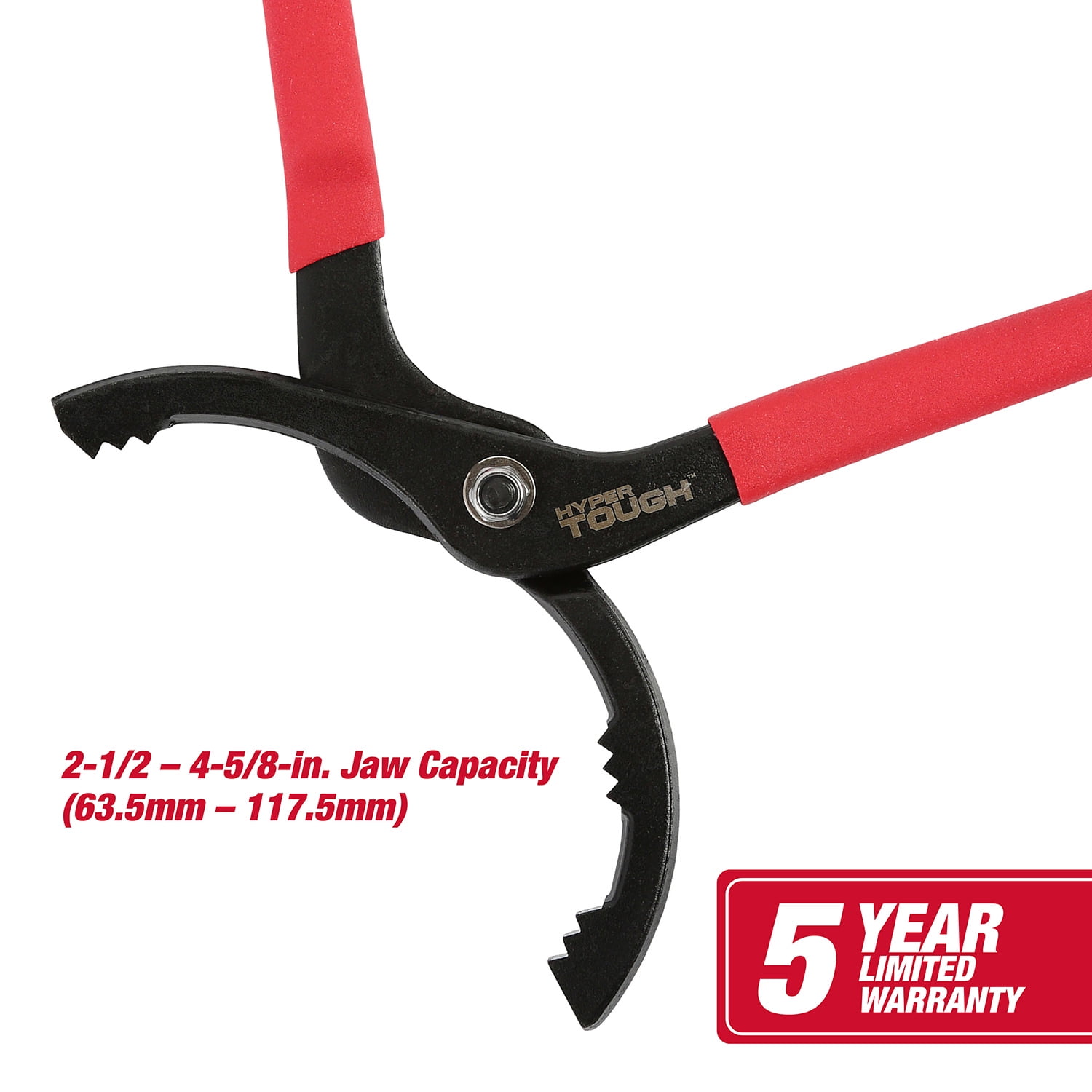 Hyper Tough Slip Joint Adjustable Oil Filter Pliers, Steel, 12 inch