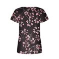 thumbnail image 4 of Blusa con estampado de manga corta y cuello cuadrado informal cómoda a la moda para mujer OAVQHLG3B Store  lin121212, 4 of 4
