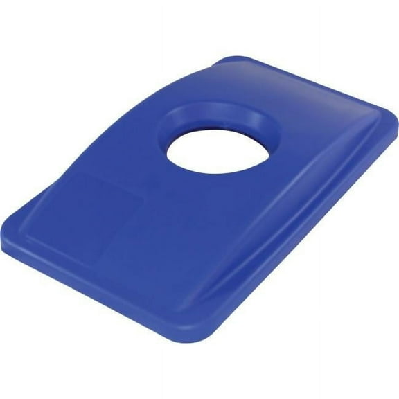 23 gal Recycling Bin Round Cutout Lid - Blue