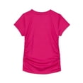 thumbnail image 4 of Reebok Girl's Legacy Short Sleeve Ruched Performance Top, Sizes 4-18, 4 of 7