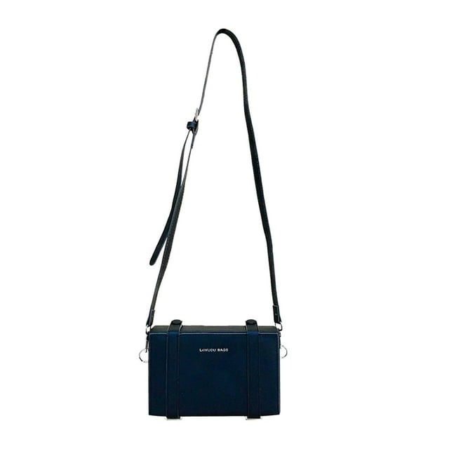 Bolso bandolera de nailon para hombre, con múltiples bolsillos, ajustable, para uso diario. azul