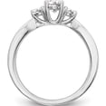 thumbnail image 2 of 14K White Gold Lab Grown Diamond Si1/Si2, G H I, 3-Stone Complete Eng Ring (Size 7) Made In India rm2976e-038-7cwlg, 2 of 5