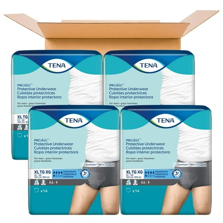 Tena ProSkin Incontinence Underwear for Men Maximum XL 56 ct