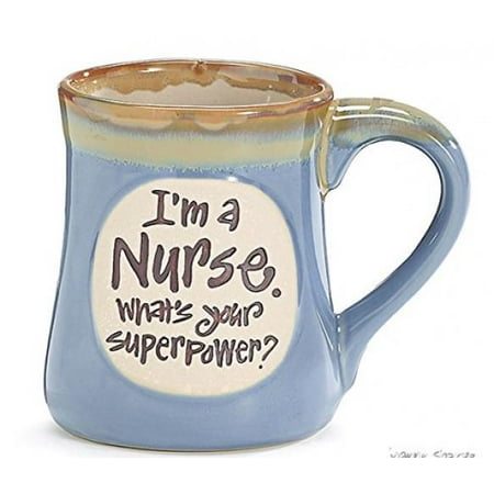 

1 X I m a Nurse Superpower Light Blue 18 Oz Mug