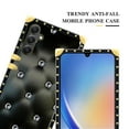 thumbnail image 5 of FKBRCL4U Compatible with Samsung Galaxy A14 5G Case, Shiny Black Sofa Crystal Luxury Golden Decoration for Girl Women Soft TPU Shockproof Protective Hard PC Back, 5 of 7