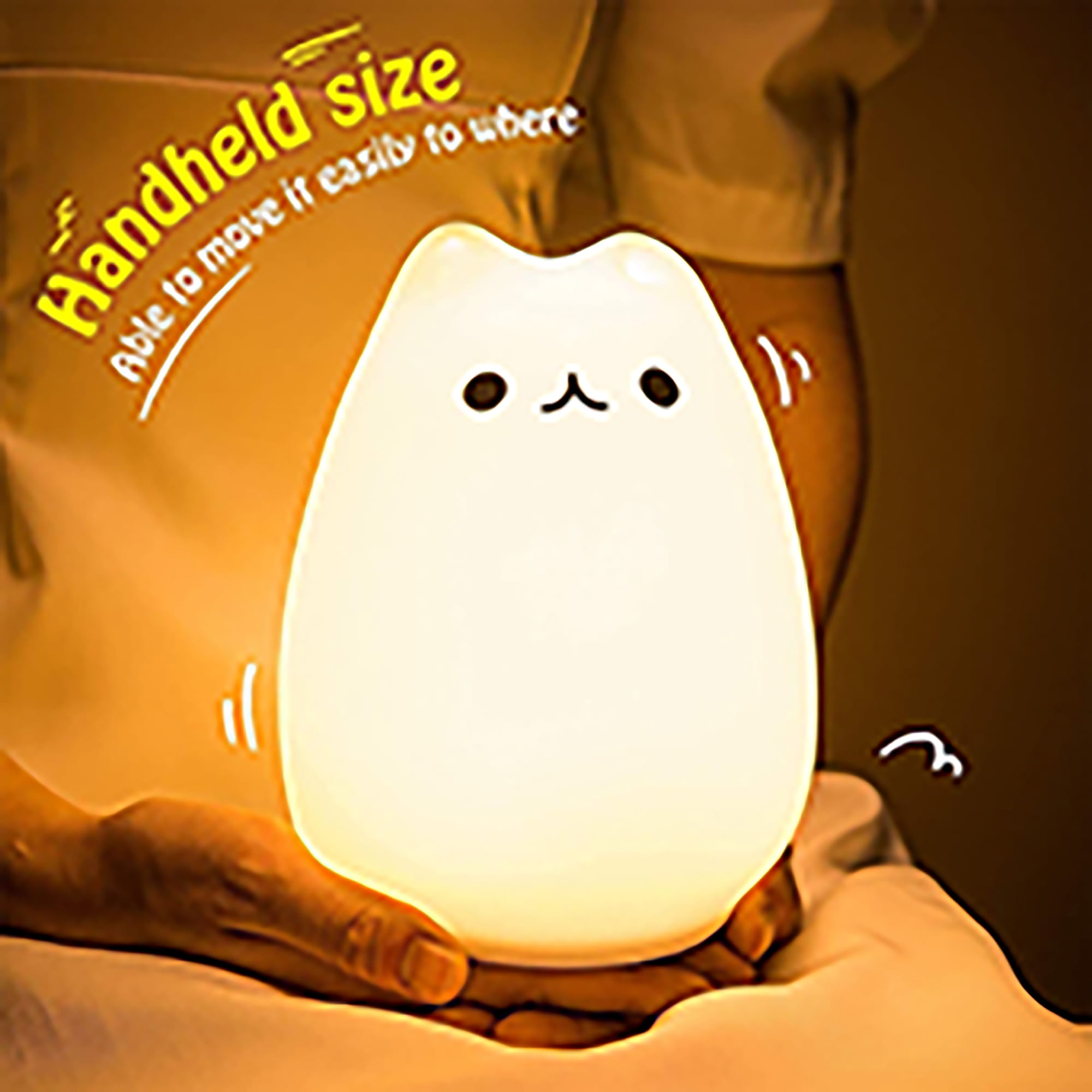 ZK20 Cute Cat Night Light Birthday Gifts Room Decorations LED Color Changing Ani