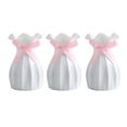 thumbnail image 2 of Beautynvta 3 Pcs Plastic Vase with Ribbon, Bow Vase, Shatterproof Bow Vase for Home Bedroom Wedding Office Desk Decoration, White, 2 of 6