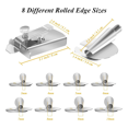 thumbnail image 2 of LOVEVER 9Pcs Sewing Rolled Hemmer Foot Singer with Magnetic Seam Guide 3-10 mm Wide Hem Pressure, 2 of 7