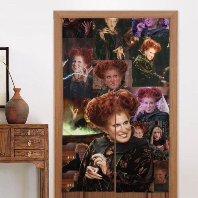 Cortina de puerta Hocus Pocus para entrada, cortina opaca con estampado de patrón, cortina divisoria de ambientes, tapiz para decoración del hogar, 34" de ancho x 56" de largo