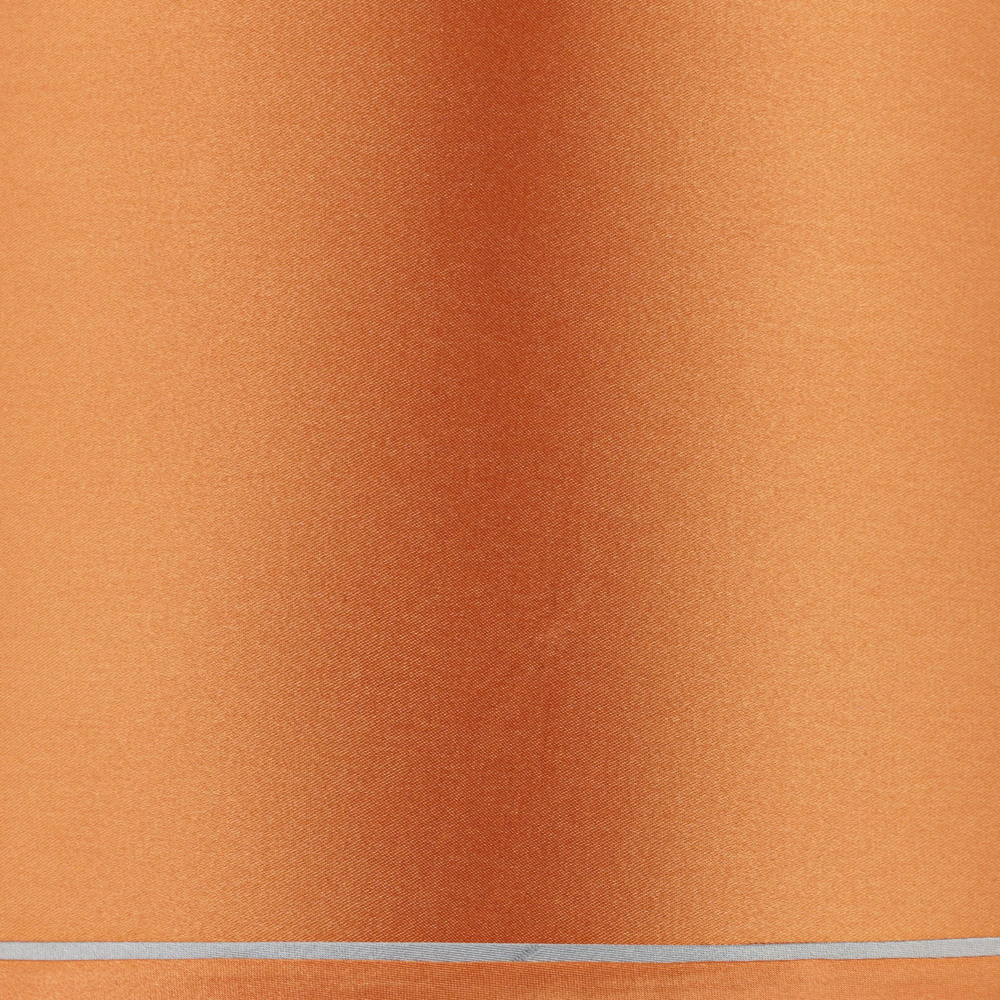Springcrest Sydnee Satin Orange Medium Drum Lamp Shade 14" Top x 16" Bottom x 11" Slant x 11" High (Spider) Replacement with Harp and Finial