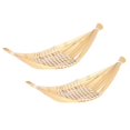 thumbnail image 2 of Bamboo Weaving Basket Tray 2Pcs Khaki Snack Holder Eco-Friendly Material for Home, 2 of 3