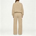 thumbnail image 4 of 2 Piece Sets for Women Fashion Lounge Sets for Women Soft Causal Fall Clothes for Women Button Snap Mock Sweatshirt and Wide Leg Pant Sweatsuit Tracksuit M, 4 of 4
