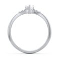 thumbnail image 4 of Birthstone Heart Ring with Shoulder Accents - Cubic Zirconia / White Topaz (April), 4 of 4