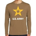 thumbnail image 1 of Mens US United States Army Moisture-Wicking Long Sleeve T-shirt, Medium Woodland Brown, 1 of 5