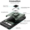 thumbnail image 4 of Pixel 7 Pro Case: Sliding Camera Cover, Card Holder, Magnetic Kickstand - Heavy Duty Protection (Green), 4 of 13