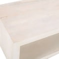 thumbnail image 3 of Keli Coffee Table, 58 Inch Minimalist Open Frame, Rustic Washed White Mango Wood, 3 of 5