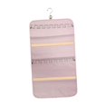 thumbnail image 4 of Soporte para joyas colgante de doble cara con ganchos de metal, estuche para joyas de gran capacidad. Rosa, 4 of 9