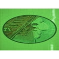 thumbnail image 1 of Ahgly Company Machine Washable Indoor Rectangle Transitional Green Area Rugs, 5' x 7', 1 of 7