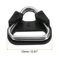 thumbnail image 2 of Unique Bargains Camera Strap Lug Ring Metal Triangle Split Ring Hook Adapter with Plastic Cap Universal, Silver Black 8 Pack, 2 of 7