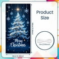 thumbnail image 2 of Watercolor Design Merry Christmas Banner Green Pine Trees Christmas Display Reindeer Pattern Snowflake Decor Xmas Background for Christmas Party Holiday Decoration Indoor Celebration, 2 of 9