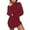 Wine, variant on "Gubotare Sweater Dresses For Women 2022 Women Turtleneck Long Sleeve Knit Pullover Sweater Bodycon Mini Dress, 3XL"