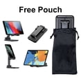 thumbnail image 5 of Pokanic Cell Phone Tablet Stand Mount Fully Foldable Dock Holder Cradle Charger Station Desk Room Office School Kitchen Travel Portable Adjustable Multi-Angle Non-Slip Durable Stable (Black), 5 of 10