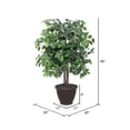 thumbnail image 4 of Vickerman 4' Artificial Ficus Bush, Rattan Basket., 4 of 5