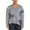 Women's Sweater Multi Plus V-Neck Pullover 2X