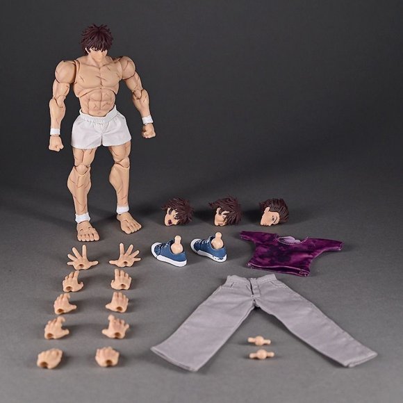 Baki Figurine Articulée Modèle en PVC Mobile avec Ensemble de Boîtes d'Accessoires
