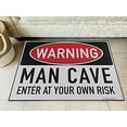 thumbnail image 3 of Warning Man Cave Enter at Your Own Risk 3x2 Feet Funny Area Rug Indoor Welcome Mat Doormat Accent Home Decor, 3 of 4