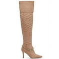 thumbnail image 2 of Jessica Simpson Ammira Chain Detail Over Knee Stiletto Heel Boots Taupe Suede (CHEYENNE, 8), 2 of 6