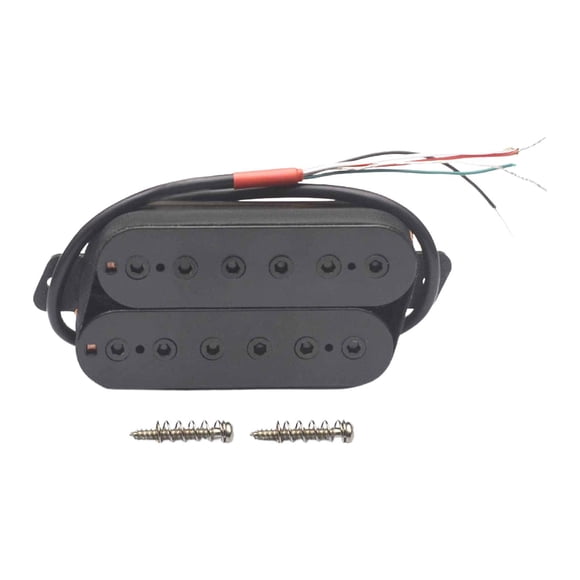 Pastilla humbucker de 6 cuerdas, de bajo ruido, precableada para reemplazo de guitarra eléctrica. Negro 50 mm