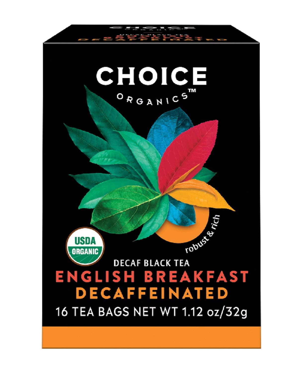 Choice Organic Teas Decaf Black Tea English Breakfast -- 16 Tea Bags