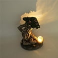 thumbnail image 4 of Toystoory Estatuilla de resina para decoración de jardín, estatua de árbol, tamaño compacto, energía Solar, calcomanía para Patio, sin Decoración del hogar Estar atento, 4 of 6