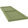 thumbnail image 6 of Ekena Millwork 17 1/2"W x 80"H Americraft Five Board Exterior Real Wood Two Equal Panel Framed Board-n-Batten Shutters (Per Pair), Moss Green, 6 of 9