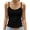 Black, variant on Summer Tops for Women Women's Spring And Summer Solid Color Jacquard Hot Waist Casual Tank Top With Strap Top 2xl Back The Top Women Apparel Shirt Big Tops Baggy Womens Top